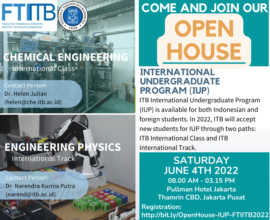 International Undergraduate Program (IUP) Faculty of Industrial Technology Institut Teknologi Bandung