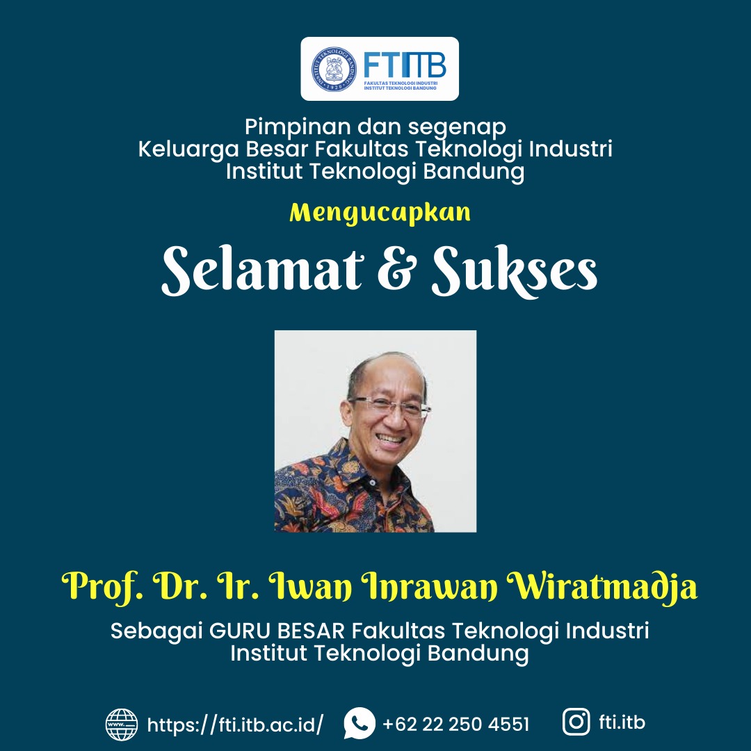 Ucapan Selamat Guru Besar Prof. Dr. Ir. Iwan Inrawan Wiratmadja