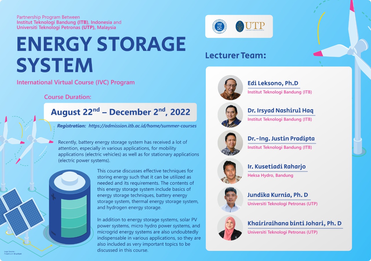 Energy Storage System – International Virtual Course (IVC) Program