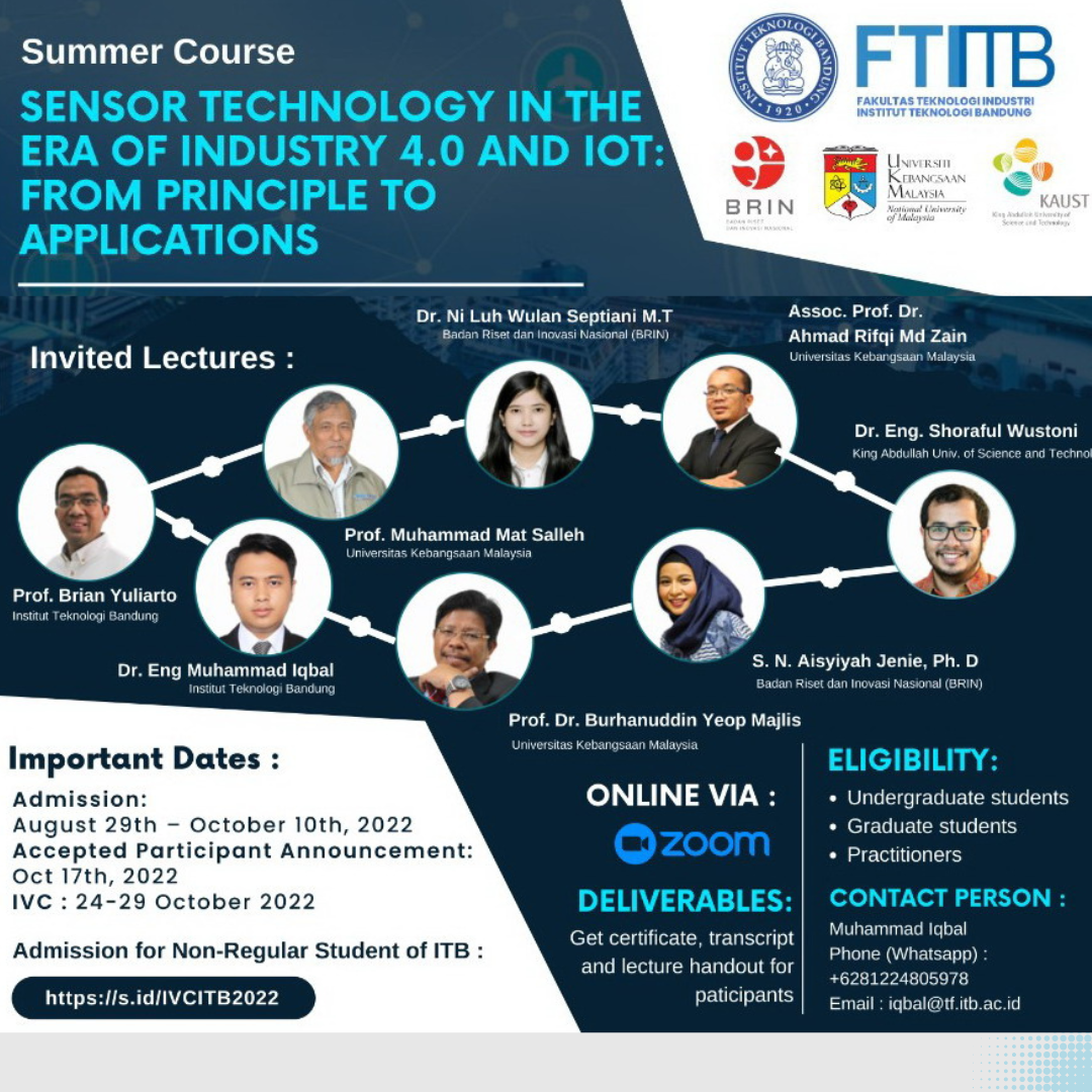 Summer Course SENSOR TECHNOLOGY IN THE ERA OF INDUSTRY 4.0 AND IOT: FROM PRINCIPLE TO APPLICATIONS