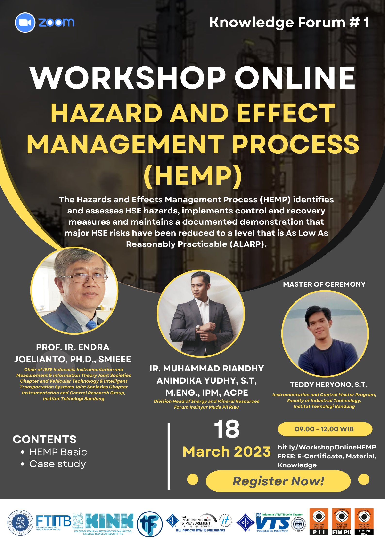 WORKSHOP ONLINE HAZARD AND EFFECT MANAGEMENT PROCESS (HEMP)