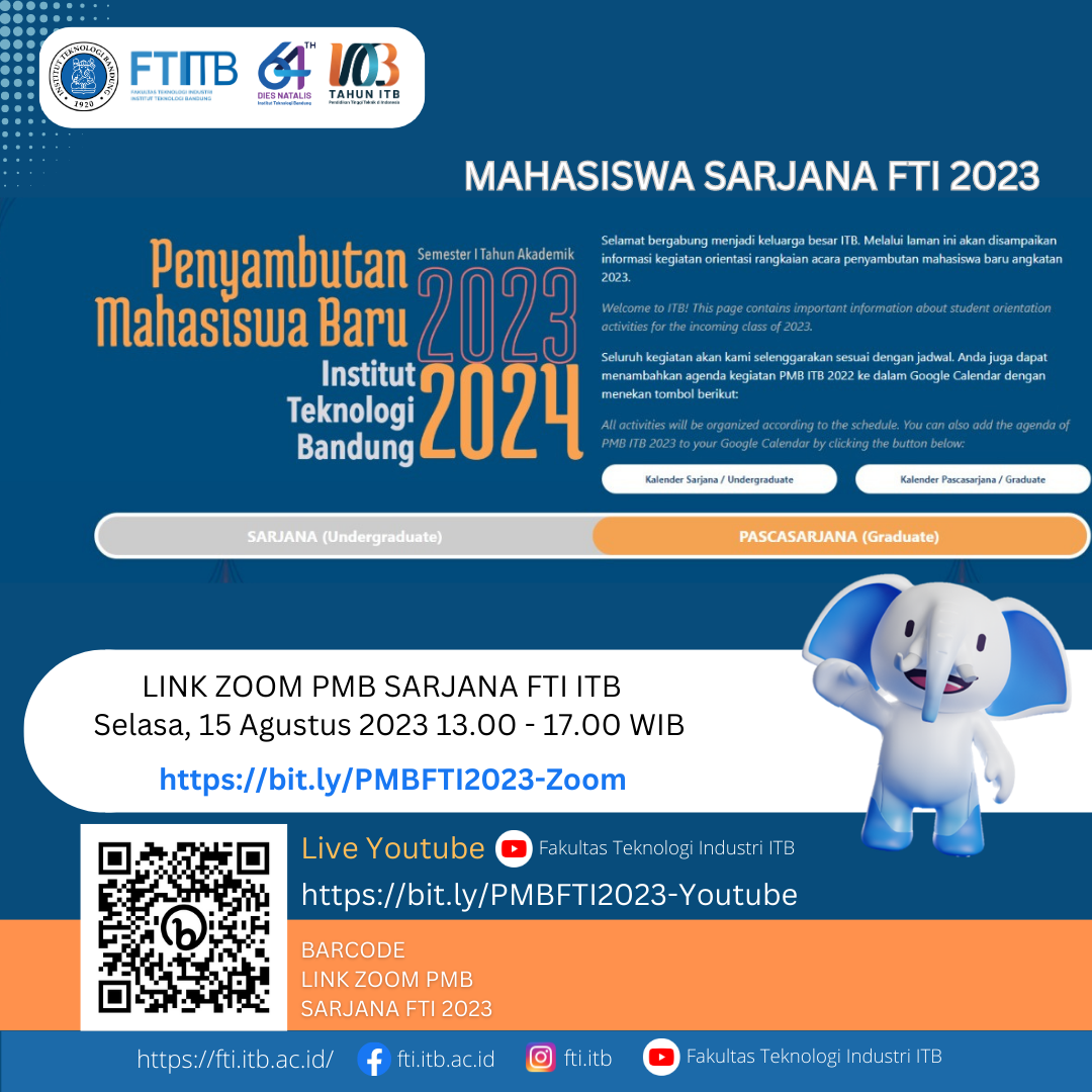 Link Zoom PMB Sarjana FTI 2023, 15 Agustus 2023
