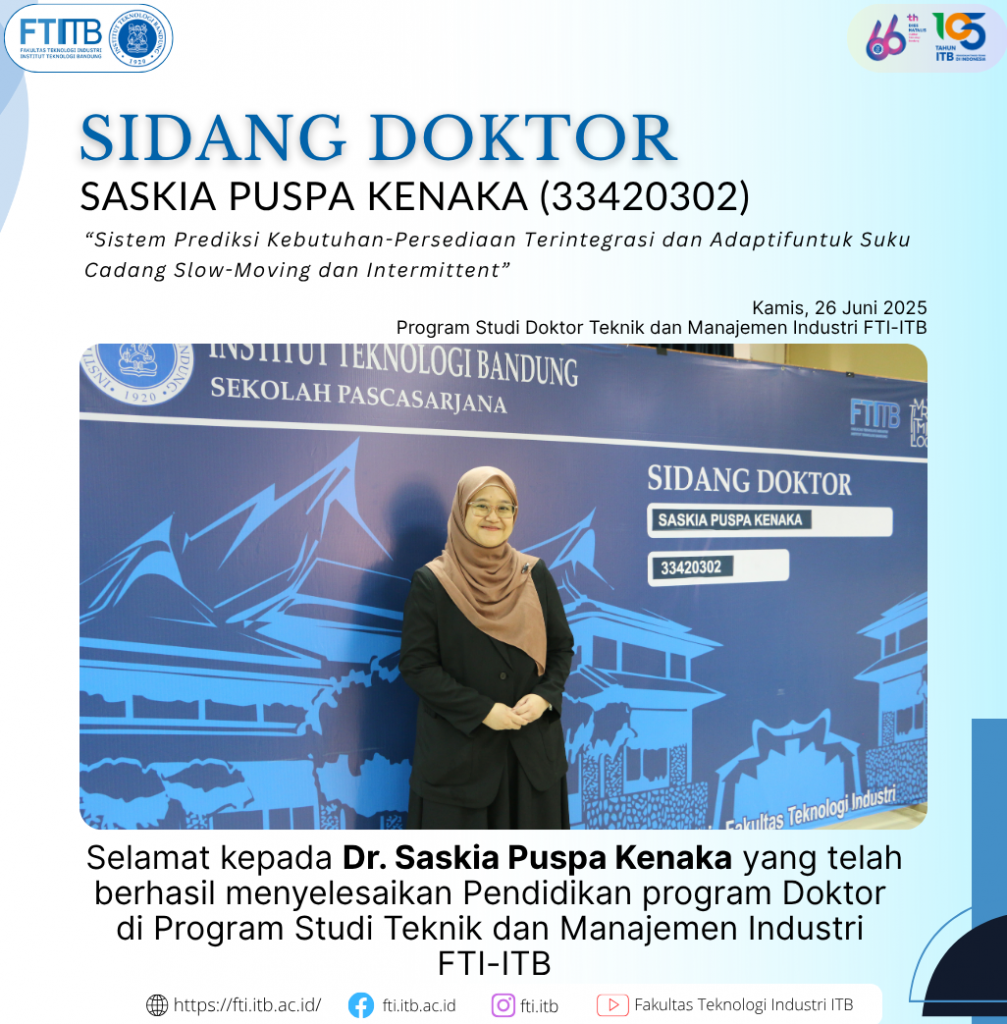 Selamat atas sidang pendidikan Program Doktor FTI-ITB